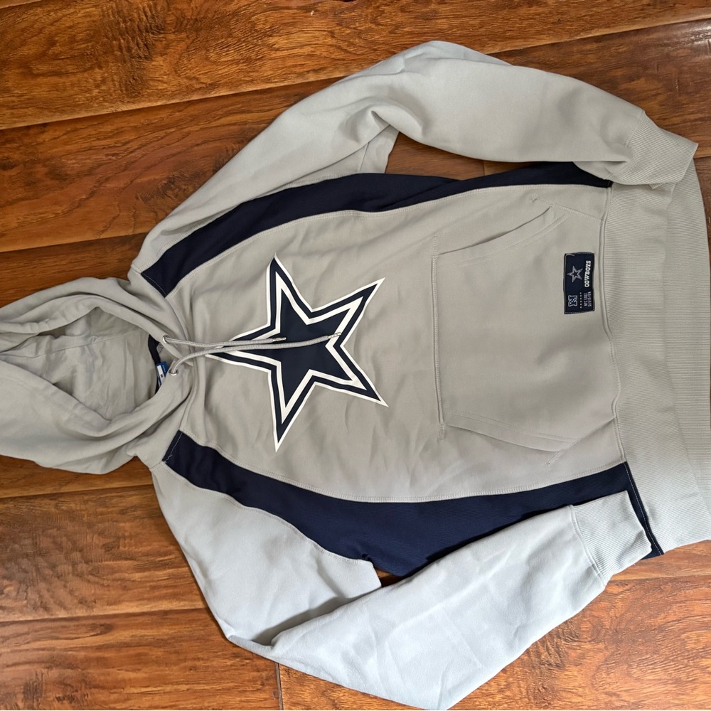 Gray and Navy Star Hoodie